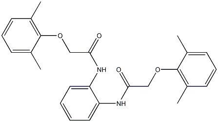 2-(2,6-dimethylphenoxy)-N-(2-{[2-(2,6-dimethylphenoxy)acetyl]amino}phenyl)acetamide Struktur