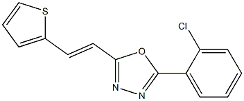 2-(2-chlorophenyl)-5-[(E)-2-(2-thienyl)ethenyl]-1,3,4-oxadiazole Struktur