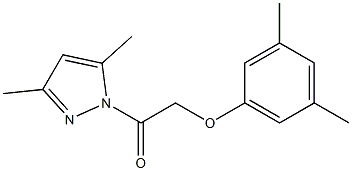 2-(3,5-dimethylphenoxy)-1-(3,5-dimethyl-1H-pyrazol-1-yl)-1-ethanone Struktur