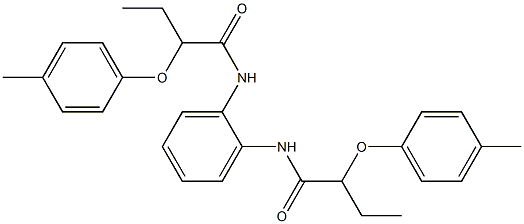 2-(4-methylphenoxy)-N-(2-{[2-(4-methylphenoxy)butanoyl]amino}phenyl)butanamide Struktur