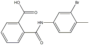 2-[(3-bromo-4-methylanilino)carbonyl]benzoic acid Struktur