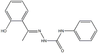 2-[(E)-1-(2-hydroxyphenyl)ethylidene]-N-phenyl-1-hydrazinecarboxamide Struktur