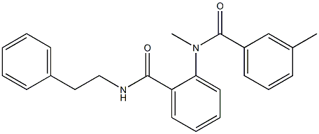 2-[methyl(3-methylbenzoyl)amino]-N-phenethylbenzamide Struktur