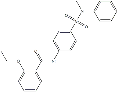 2-ethoxy-N-{4-[(methylanilino)sulfonyl]phenyl}benzamide Struktur