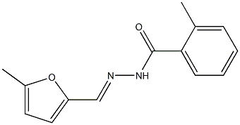 2-methyl-N'-[(E)-(5-methyl-2-furyl)methylidene]benzohydrazide Struktur