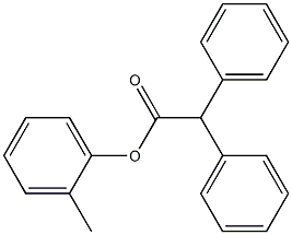 2-methylphenyl 2,2-diphenylacetate Struktur