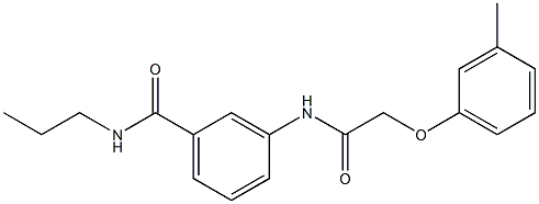 3-{[2-(3-methylphenoxy)acetyl]amino}-N-propylbenzamide Struktur