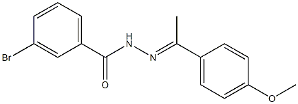 3-bromo-N'-[(E)-1-(4-methoxyphenyl)ethylidene]benzohydrazide Struktur