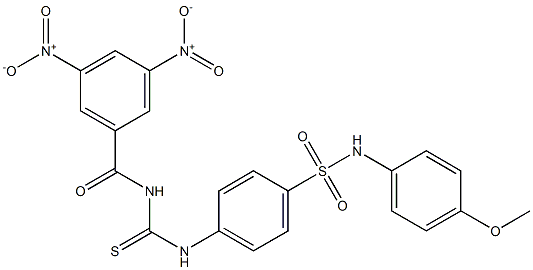 4-({[(3,5-dinitrobenzoyl)amino]carbothioyl}amino)-N-(4-methoxyphenyl)benzenesulfonamide Struktur