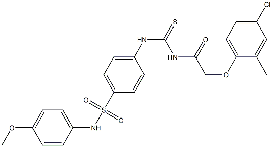 4-[({[2-(4-chloro-2-methylphenoxy)acetyl]amino}carbothioyl)amino]-N-(4-methoxyphenyl)benzenesulfonamide Struktur