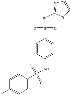 4-{[(4-methylphenyl)sulfonyl]amino}-N-(1,3-thiazol-2-yl)benzenesulfonamide Struktur