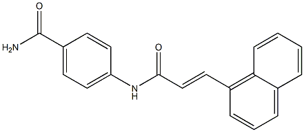 4-{[(E)-3-(1-naphthyl)-2-propenoyl]amino}benzamide Struktur