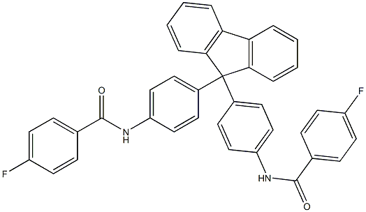 4-fluoro-N-[4-(9-{4-[(4-fluorobenzoyl)amino]phenyl}-9H-fluoren-9-yl)phenyl]benzamide Struktur