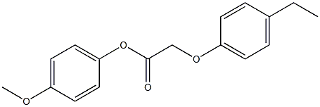 4-methoxyphenyl 2-(4-ethylphenoxy)acetate Struktur