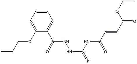 ethyl (E)-4-[({2-[2-(allyloxy)benzoyl]hydrazino}carbothioyl)amino]-4-oxo-2-butenoate Struktur