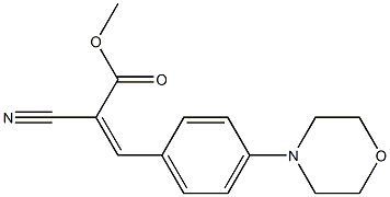 methyl (Z)-2-cyano-3-[4-(4-morpholinyl)phenyl]-2-propenoate Struktur