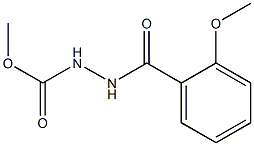 methyl 2-(2-methoxybenzoyl)-1-hydrazinecarboxylate Struktur