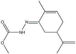 methyl 2-(5-isopropenyl-2-methyl-2-cyclohexen-1-ylidene)-1-hydrazinecarboxylate Struktur