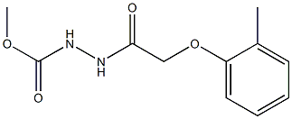 methyl 2-[2-(2-methylphenoxy)acetyl]-1-hydrazinecarboxylate Struktur