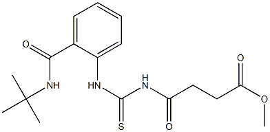 methyl 4-[({2-[(tert-butylamino)carbonyl]anilino}carbothioyl)amino]-4-oxobutanoate Struktur