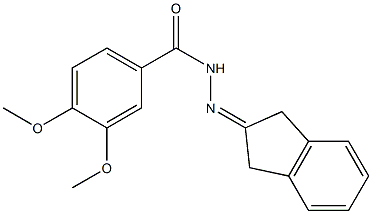 N'-(1,3-dihydro-2H-inden-2-ylidene)-3,4-dimethoxybenzohydrazide Struktur