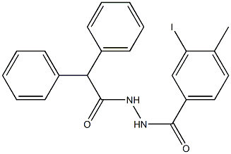 N'-(2,2-diphenylacetyl)-3-iodo-4-methylbenzohydrazide Struktur