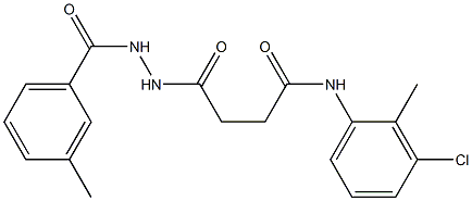 N-(3-chloro-2-methylphenyl)-4-[2-(3-methylbenzoyl)hydrazino]-4-oxobutanamide Struktur