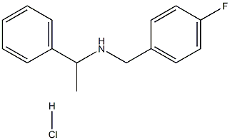 N-(4-fluorobenzyl)-1-phenyl-1-ethanamine hydrochloride Struktur