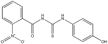 N-(4-hydroxyphenyl)-N'-(2-nitrobenzoyl)thiourea Struktur