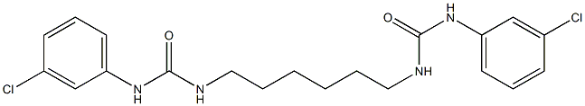 N'-(6-{[(3-chloroanilino)carbonyl]amino}hexyl)-N-(3-chlorophenyl)urea Struktur