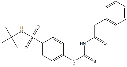 N-(tert-butyl)-4-({[(2-phenylacetyl)amino]carbothioyl}amino)benzenesulfonamide Struktur