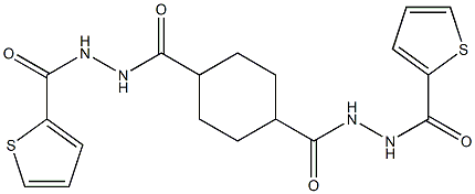 N'-[(4-{[2-(2-thienylcarbonyl)hydrazino]carbonyl}cyclohexyl)carbonyl]-2-thiophenecarbohydrazide Struktur