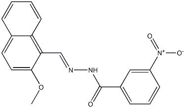 N'-[(E)-(2-methoxy-1-naphthyl)methylidene]-3-nitrobenzohydrazide Struktur