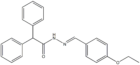 N'-[(E)-(4-ethoxyphenyl)methylidene]-2,2-diphenylacetohydrazide Struktur