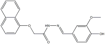 N'-[(E)-(4-hydroxy-3-methoxyphenyl)methylidene]-2-(1-naphthyloxy)acetohydrazide Struktur