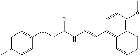 N'-[(E)-(4-methoxy-1-naphthyl)methylidene]-2-(4-methylphenoxy)acetohydrazide Struktur