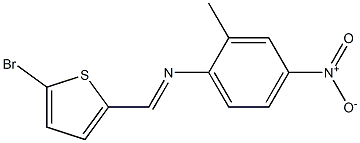 N-[(E)-(5-bromo-2-thienyl)methylidene]-N-(2-methyl-4-nitrophenyl)amine Struktur