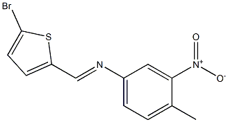 N-[(E)-(5-bromo-2-thienyl)methylidene]-N-(4-methyl-3-nitrophenyl)amine Struktur