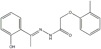 N'-[(E)-1-(2-hydroxyphenyl)ethylidene]-2-(2-methylphenoxy)acetohydrazide Struktur