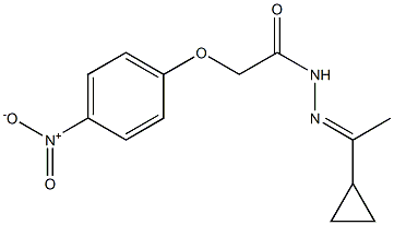 N'-[(E)-1-cyclopropylethylidene]-2-(4-nitrophenoxy)acetohydrazide Struktur