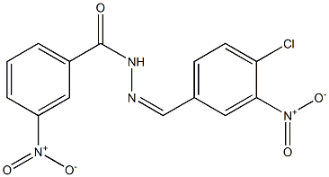 N'-[(Z)-(4-chloro-3-nitrophenyl)methylidene]-3-nitrobenzohydrazide Struktur