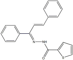 N'-[(Z,2E)-1,3-diphenyl-2-propenylidene]-2-thiophenecarbohydrazide Struktur