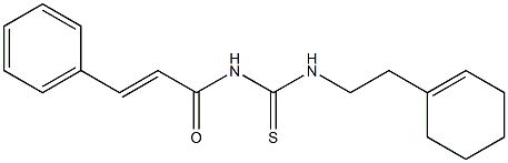 N-[2-(1-cyclohexen-1-yl)ethyl]-N'-[(E)-3-phenyl-2-propenoyl]thiourea Struktur