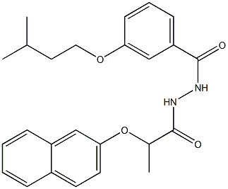 N'-[3-(isopentyloxy)benzoyl]-2-(2-naphthyloxy)propanohydrazide Struktur