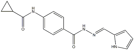 N-[4-({2-[(E)-1H-pyrrol-2-ylmethylidene]hydrazino}carbonyl)phenyl]cyclopropanecarboxamide Struktur