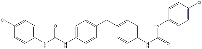 N'-[4-(4-{[(4-chloroanilino)carbonyl]amino}benzyl)phenyl]-N-(4-chlorophenyl)urea Struktur