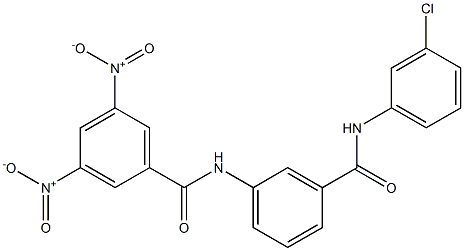 N-{3-[(3-chloroanilino)carbonyl]phenyl}-3,5-dinitrobenzamide Struktur