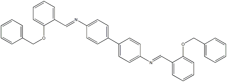 N-{(E)-[2-(benzyloxy)phenyl]methylidene}-N-[4'-({(E)-[2-(benzyloxy)phenyl]methylidene}amino)[1,1'-biphenyl]-4-yl]amine Struktur