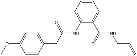 N-allyl-2-{[2-(4-methoxyphenyl)acetyl]amino}benzamide Struktur