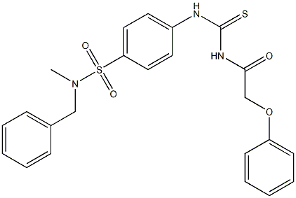 N-benzyl-N-methyl-4-({[(2-phenoxyacetyl)amino]carbothioyl}amino)benzenesulfonamide Struktur